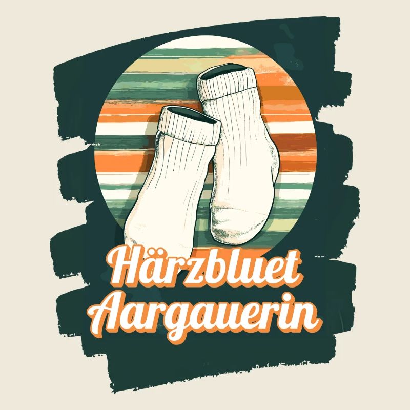 Härzbluetaargauerin Chaussettes Aargauer et blanches