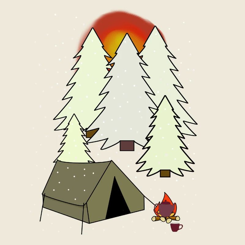 Forêt Camping d’hiver Camping Feu de camp