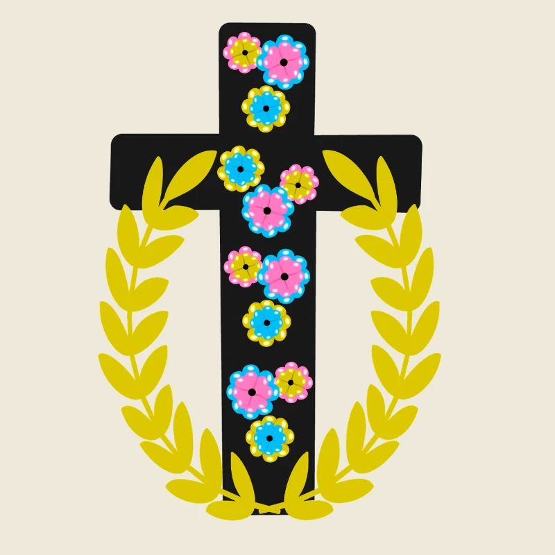 Cross Jesus Crosses Flowers