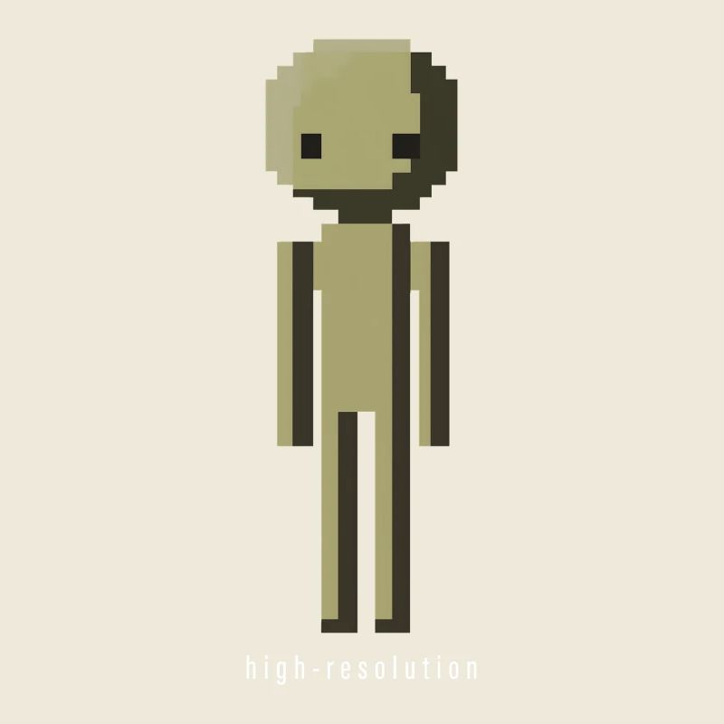 High Resolution Lustig Pixelart Männchen Geschenk