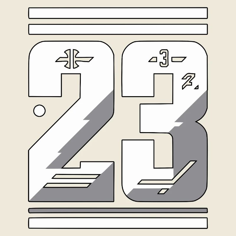 Stylische Nummer 23 Grafik