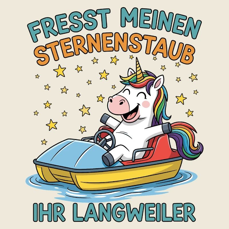 Einhorn Tretbootfahrt