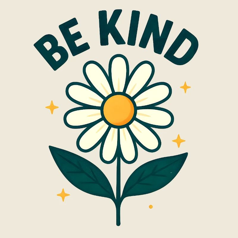 Inspirierende Blume mit Botschaft