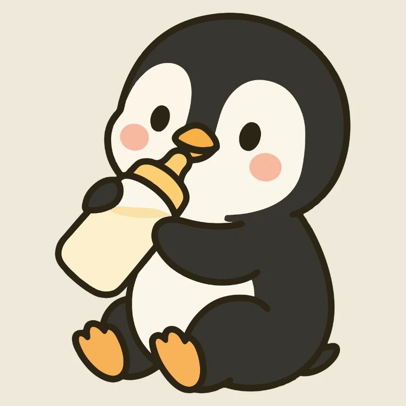 Fläschchen-Pinguin