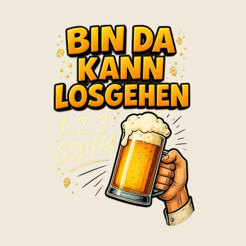 Bin da kann losgehen – Bier-Design