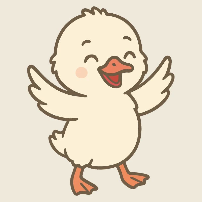 Poussin cygne rieur