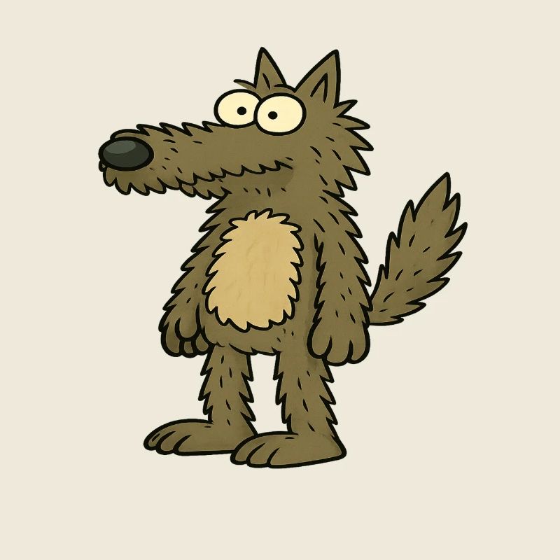 Dessin animé de Wolfgang Wolfgang Wolf