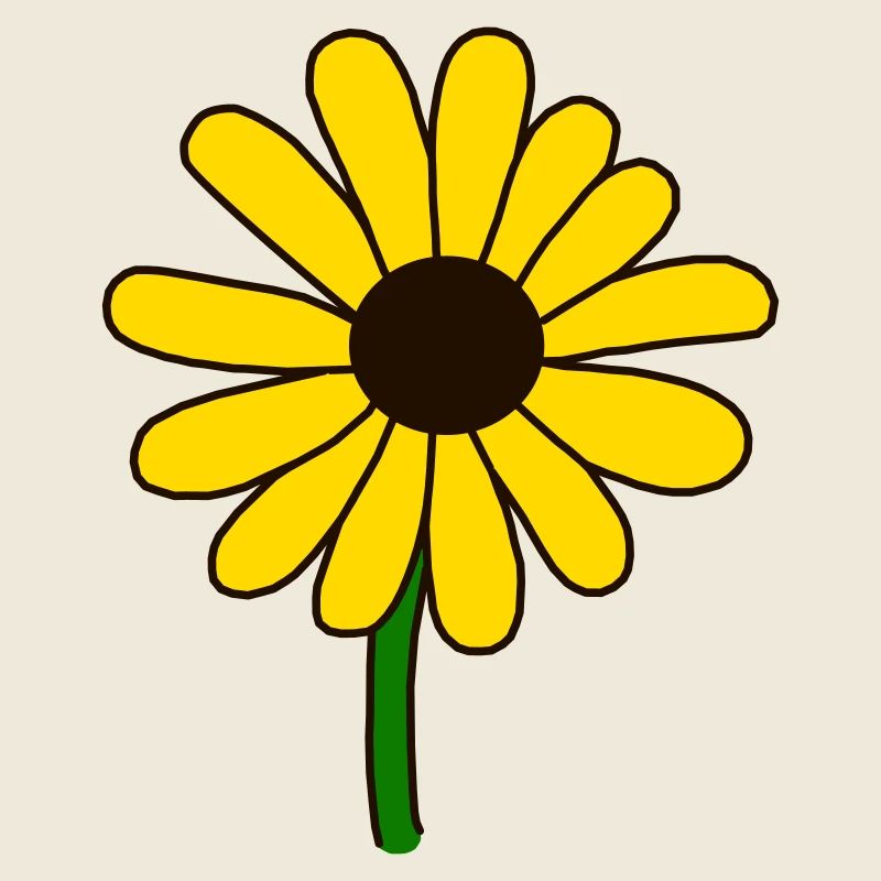 Minimalistisches Sonnenblumen Design