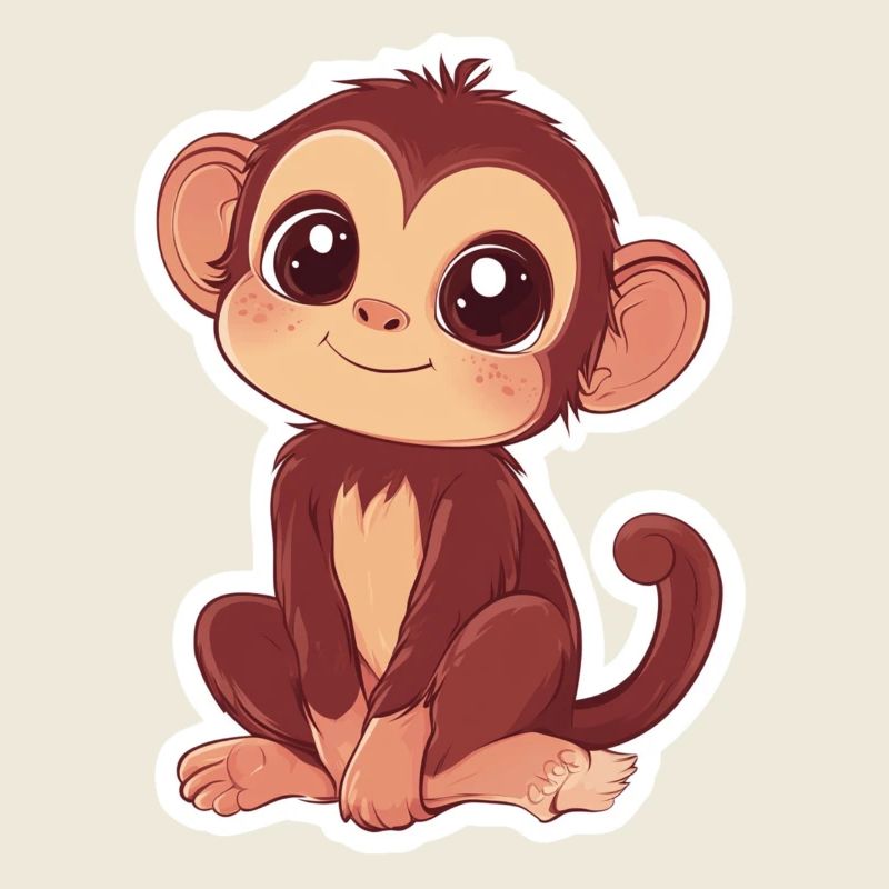 Cute Monkey Cute Monkey Gift for Monkey Fans