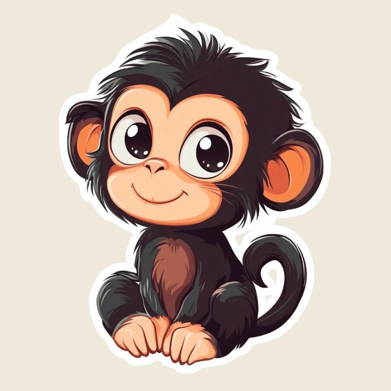 Singe mignon Singe mignon Cadeau pour les fans de singe