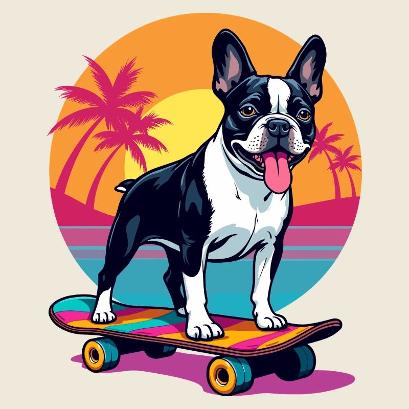 Bouledogue patineur