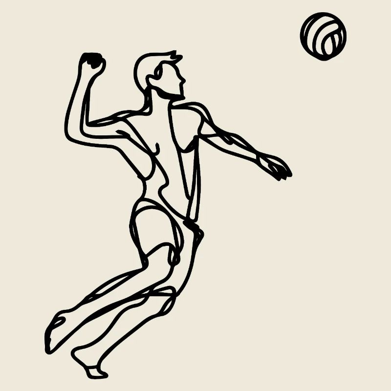 Joueur de beach-volley Dessin