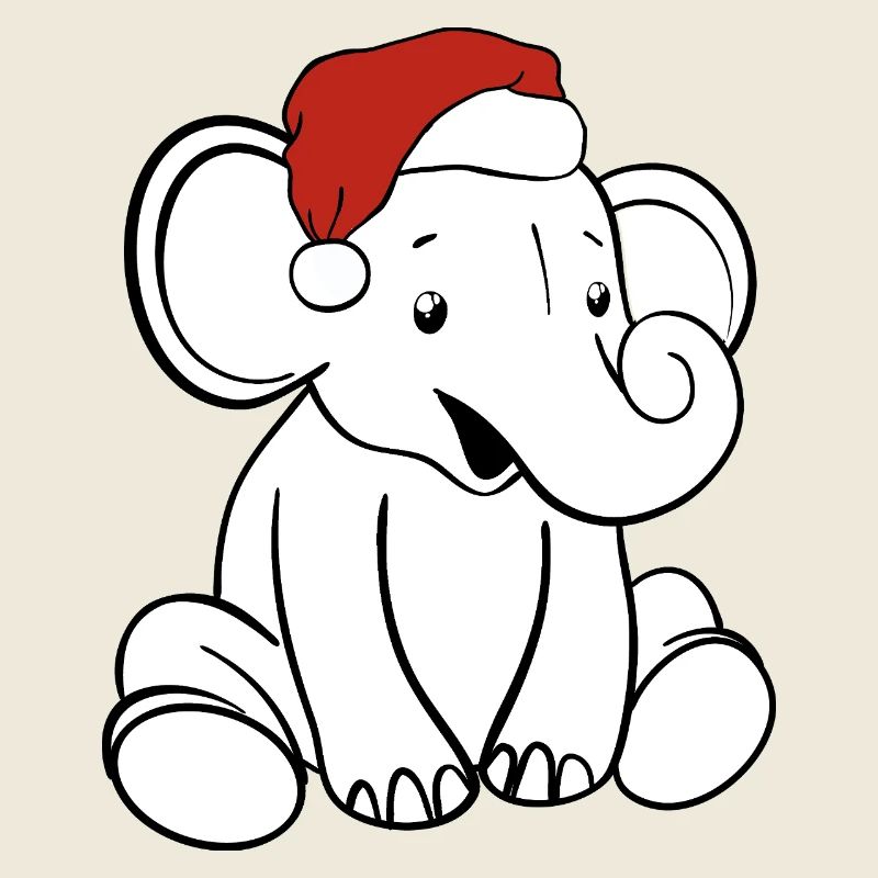 Éléphant Bébé Noël