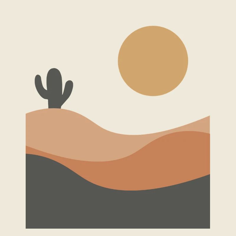 Minimalistische Wüstenlandschaft