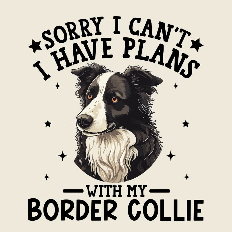 Border Collie Portrait Illustration