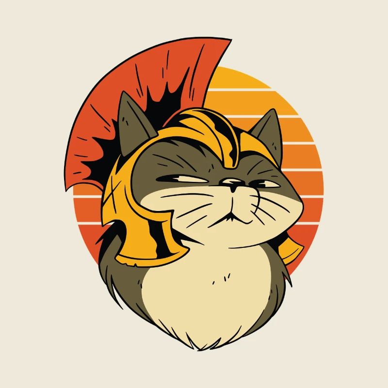 Römische Gladiatorkatze Illustration