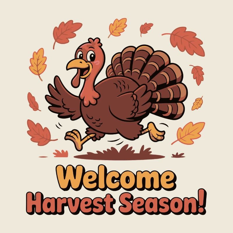 Illustration de la saison des récoltes festives de la dinde