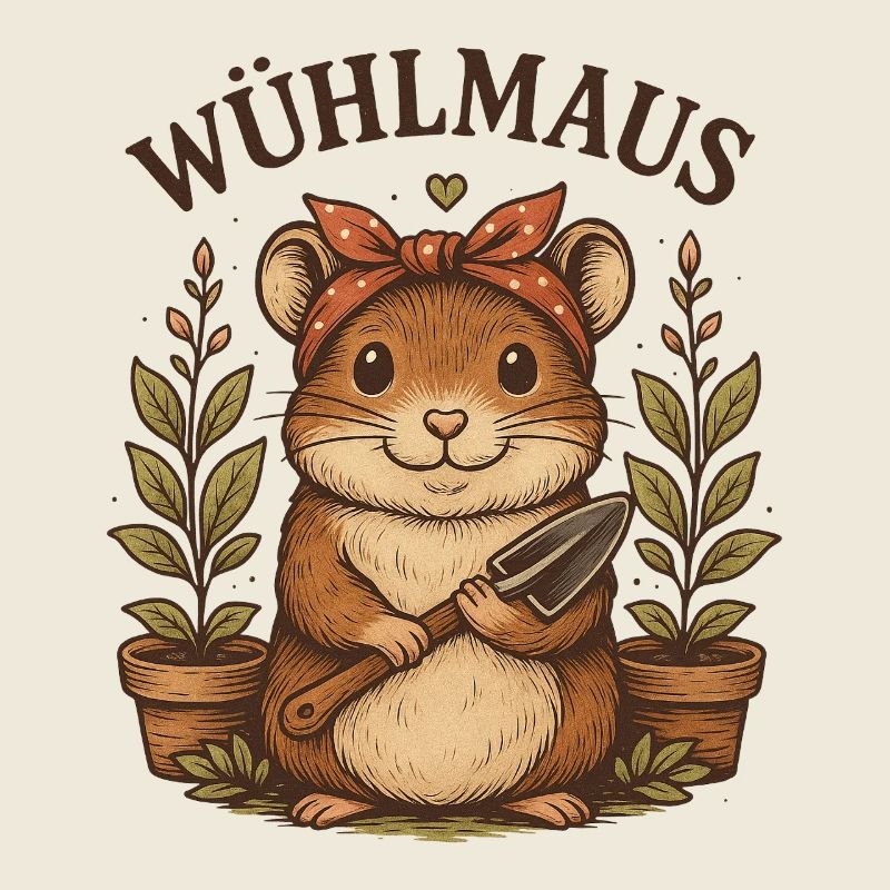 Wühlmaus Garten Gärtnerinnen Geschenk Hobbygärtner