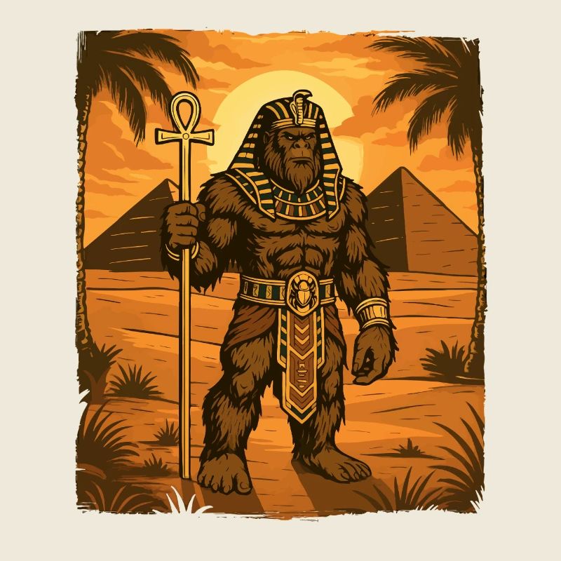 Pharao Bigfoot Kryptid Ägypter Sasquatch Yeti