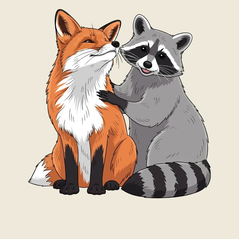 Wilde Tierfreunde Illustration