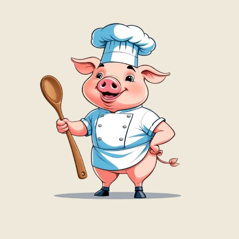 Chef cuisinier cochon