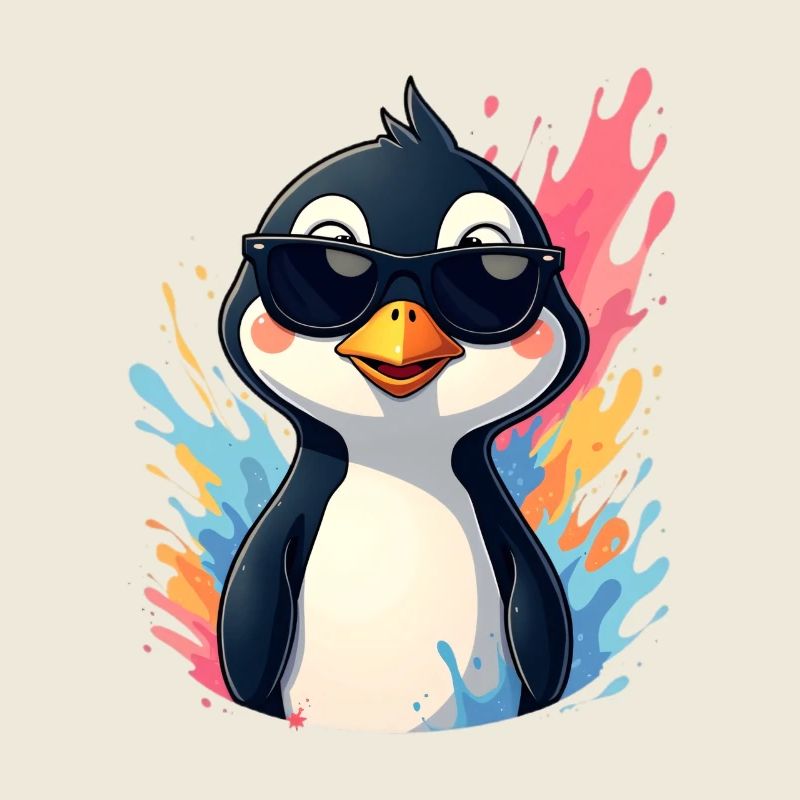 Pingu cool avec des lunettes de soleil
