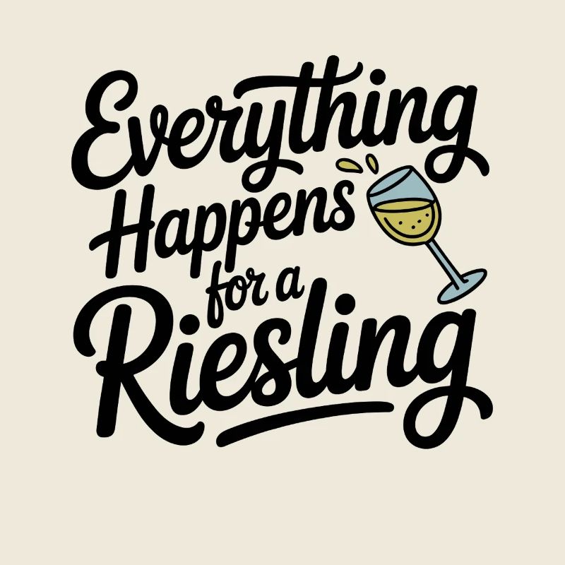 Vin Buveur De Vin Tout Arrive Pour Un Riesling