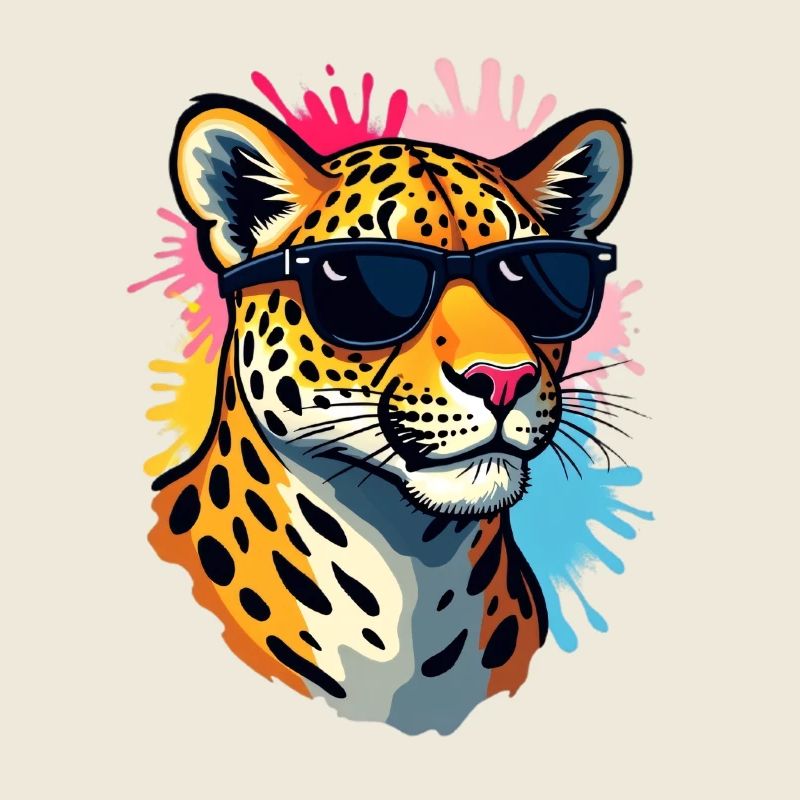 Chill Panther mit Sonnenbrille