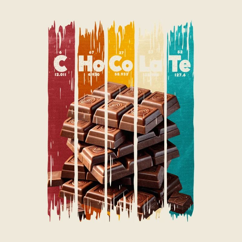 Barres de chocolat avec fond coloré