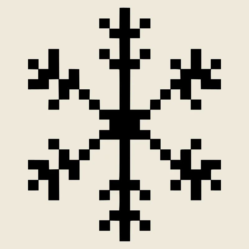 Schneeflocke Pixelgrafik