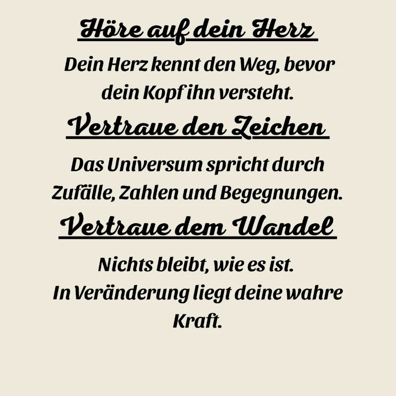 Hoere auf dein Herz 