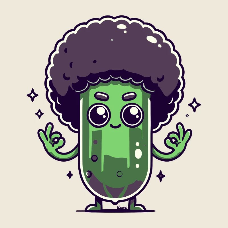 Gurke mit Afro