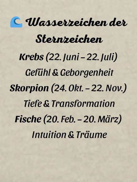Wasserzeichen der Sternzeichen