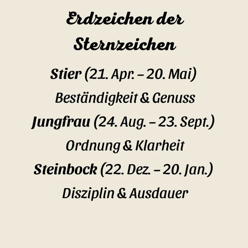 Erdzeichen_der_Sternzeichen