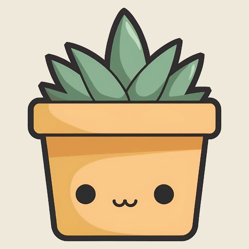 Pot de fleurs Kawaii