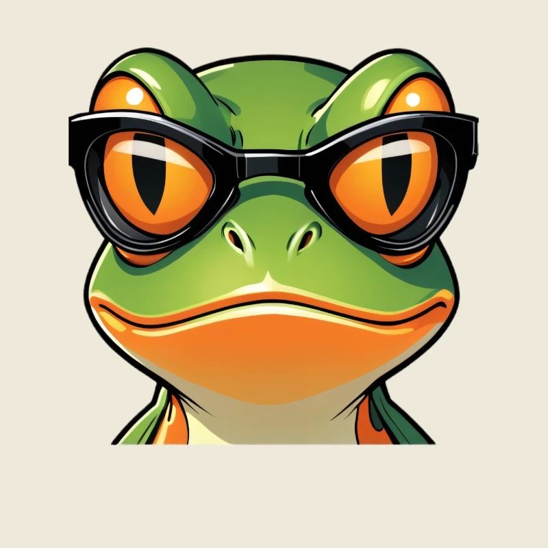 Grenouille cool avec des lunettes de soleil