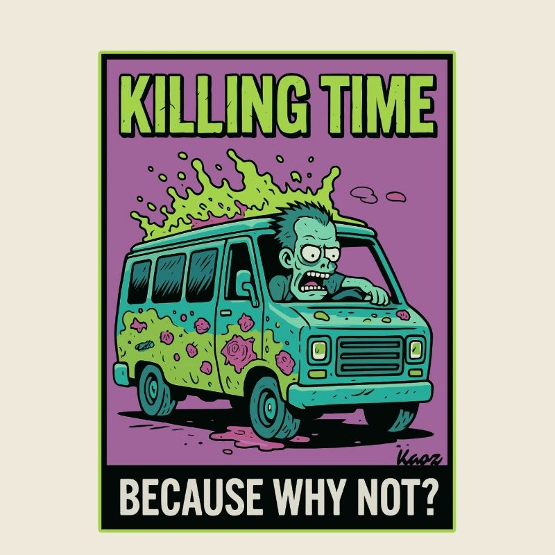 Zombie Van Survival Illustration
