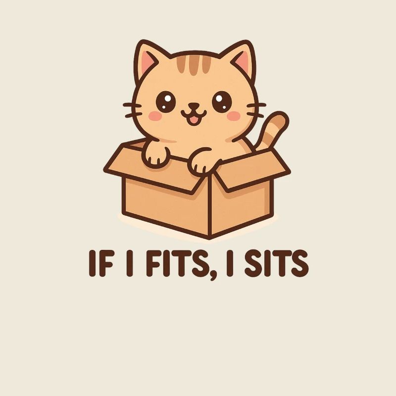 Chaton dans un paquet avec un dicton
