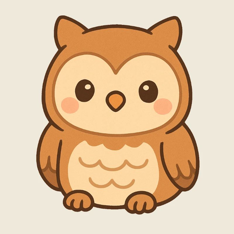 Cute owls illustration