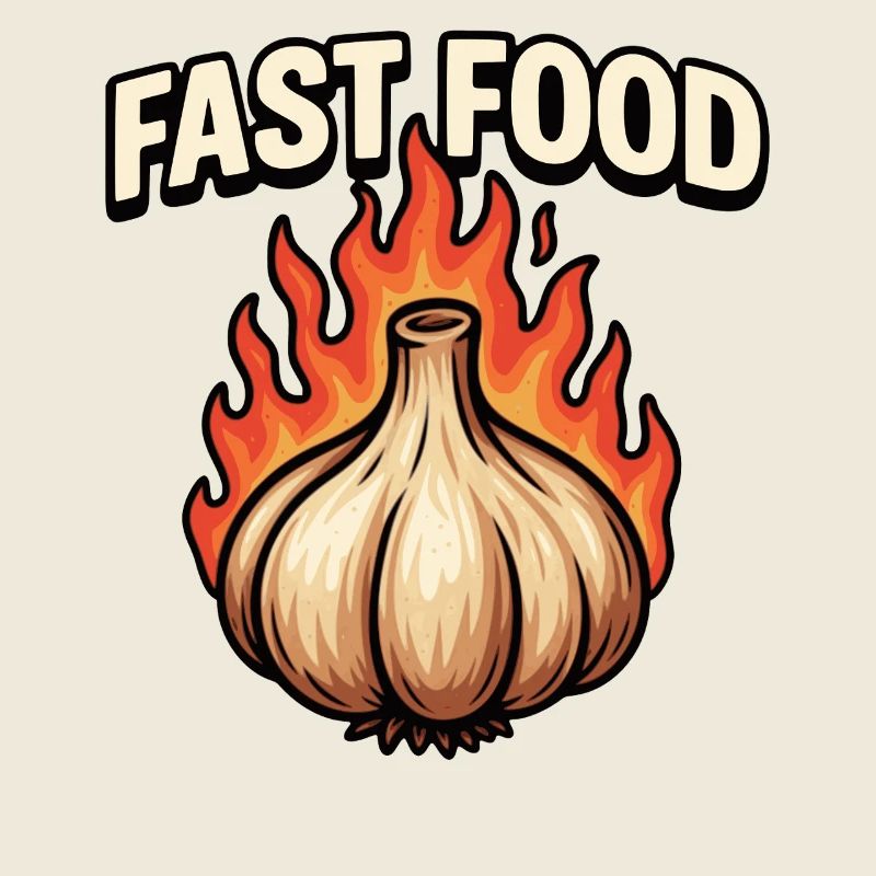 Feurige Knoblauch-Cartoon