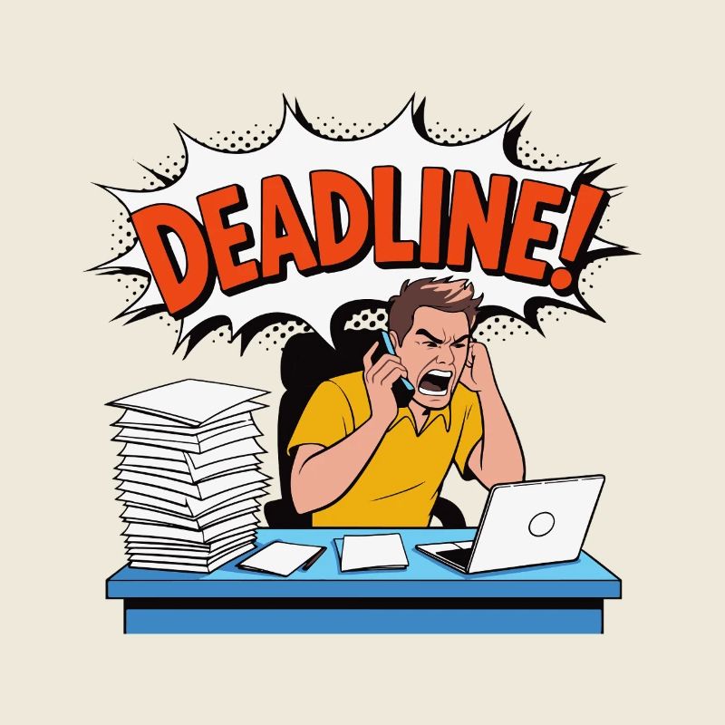 Deadline Stress Illustration
