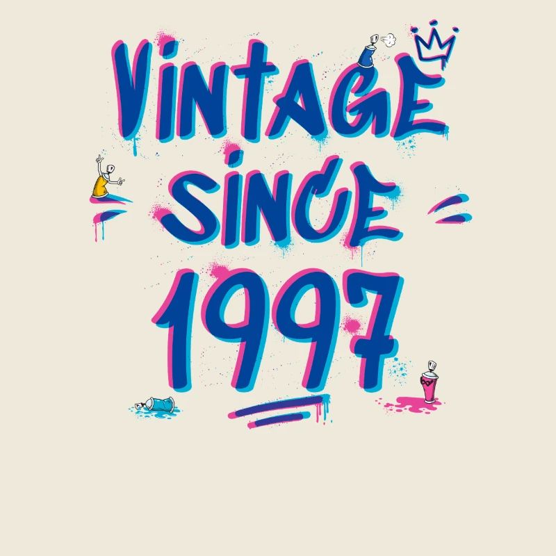 Vintage 1997 Graffiti Glitch - 28 ans de style