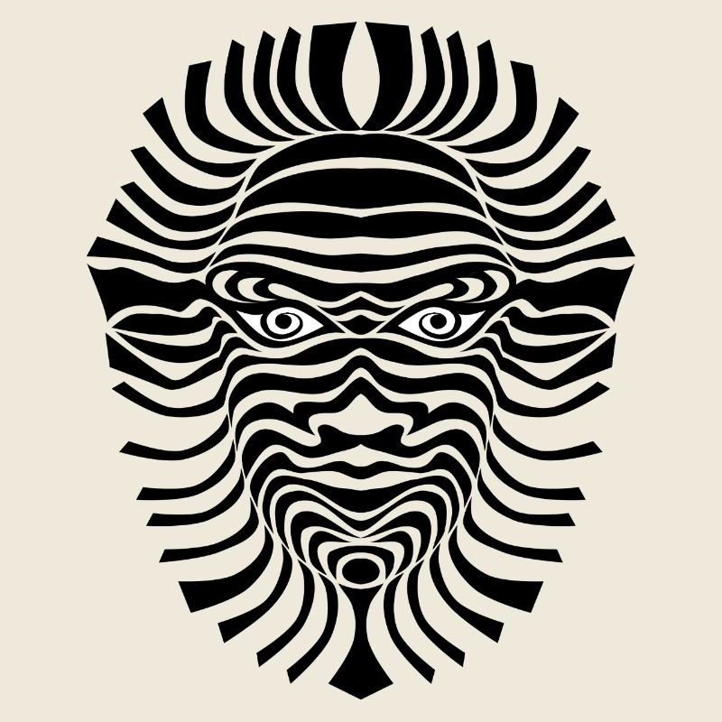 psy-chic psychedlic sixties good voodoo mask