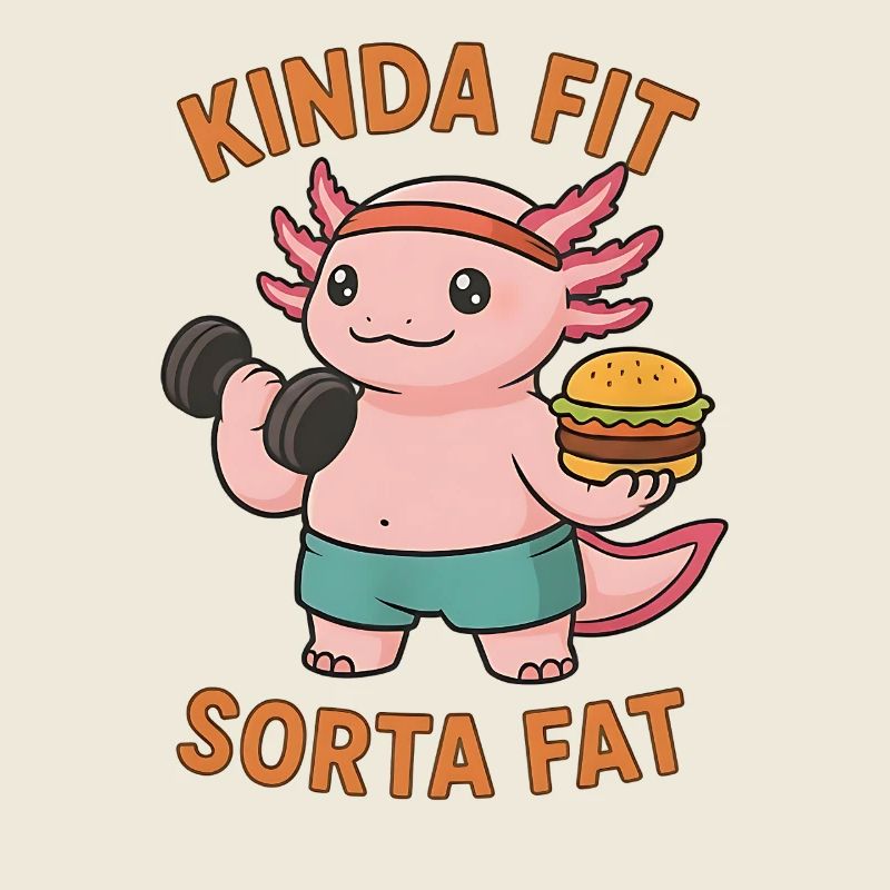Kinda Fit Sorta Fat Drôle Gym Mignon Hippopotame Rétro