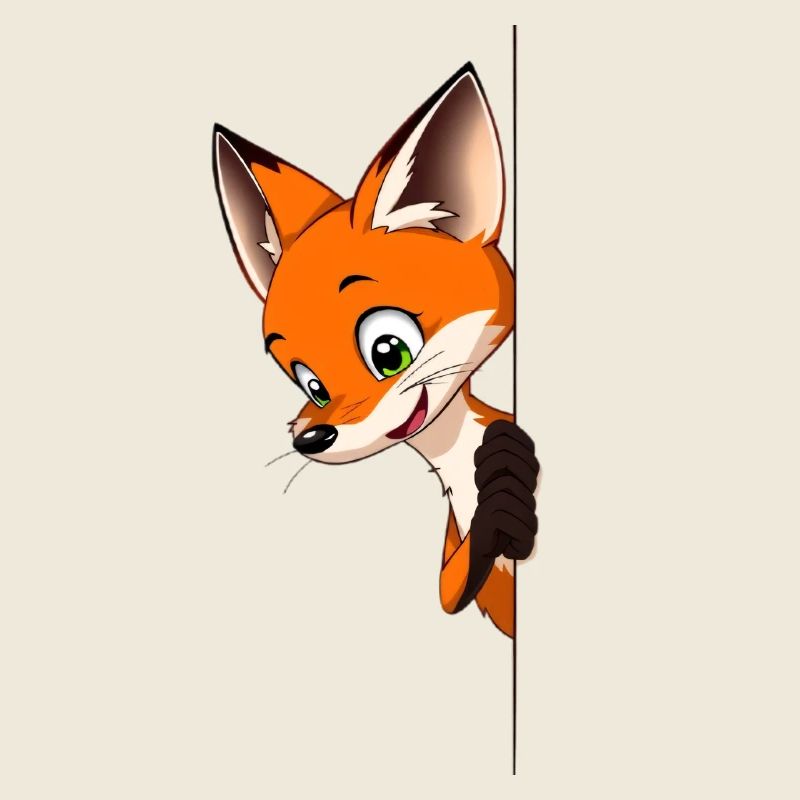 Playful fox illustration