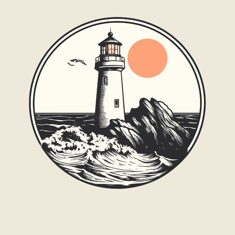 Leuchtturm bei Meeresrauschen