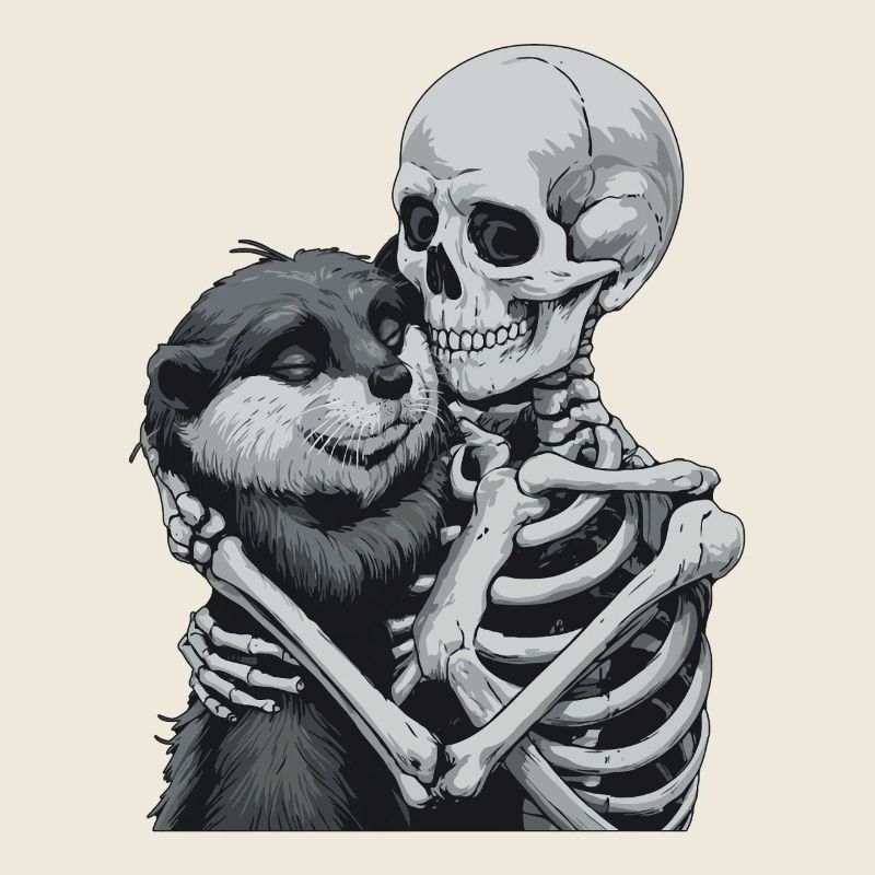 Otter Skelett Halloween
