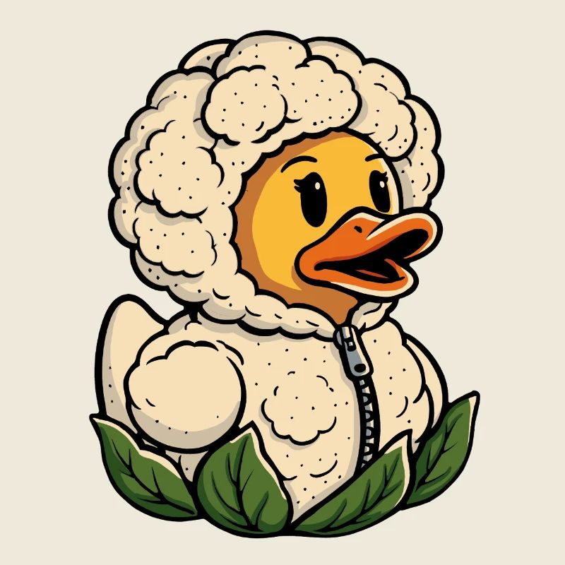 Cauliflower Duck Rubber Duck Squeaking Duck Rubber Duck