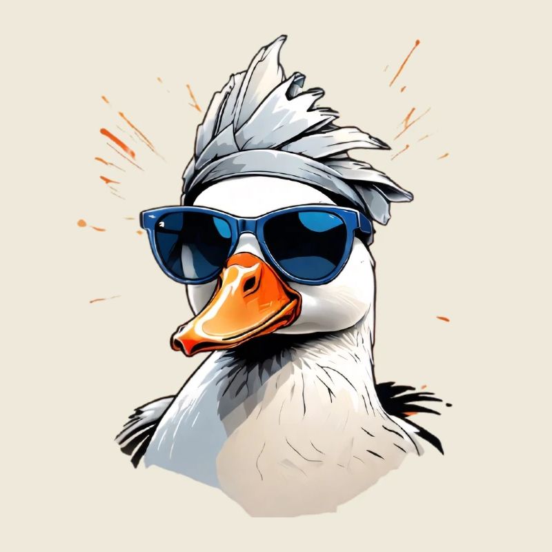 Cool Gans mit Sonnenbrille