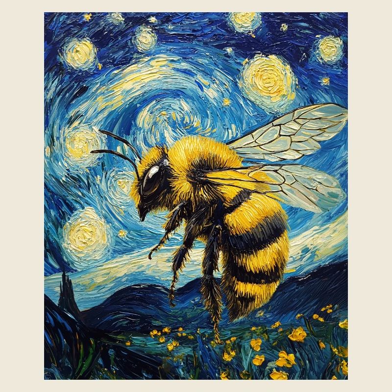 Biene Van Gogh Style Starry Night
